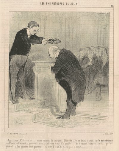 Kommen Sie, Herr Gerenflot... kommen Sie, um zu empfangen von Honoré Daumier