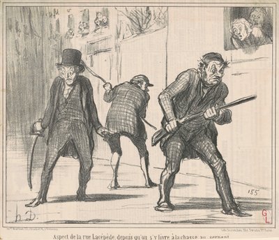 Aussehen der Rue Lacépède ... von Honoré Daumier