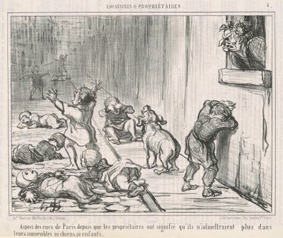 Ansicht der Straßen von Paris seit ... von Honoré Daumier