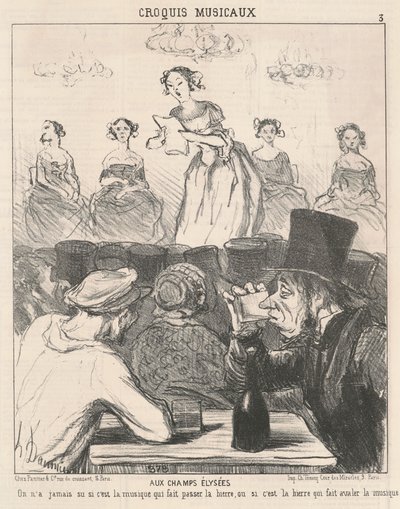Auf den Champs-Elysées von Honoré Daumier