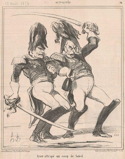 Einen Sonnenbrand bekommen von Honoré Daumier