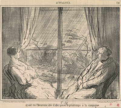 Die Idee gehabt zu gehen... von Honoré Daumier