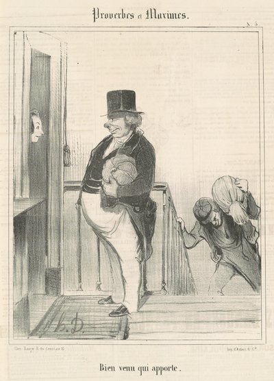 Willkommen, wer bringt von Honoré Daumier