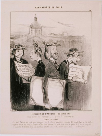 Tageskarikaturen - Die Illusionen der Künstler von Honoré Daumier
