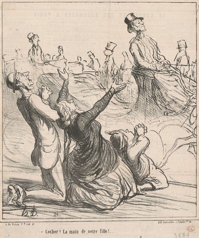 Kutscher! Die Hand unserer Tochter! von Honoré Daumier