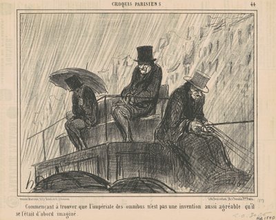 Anfangs zu finden, dass das Oberdeck ... von Honoré Daumier