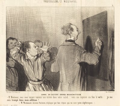 Wie man ein großer Mathematiker wird von Honoré Daumier