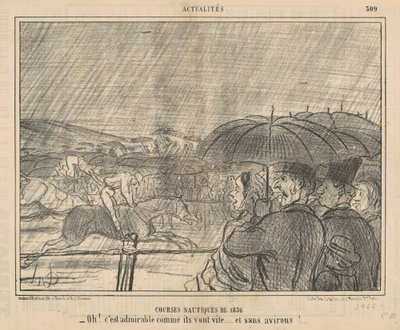 Nautische Rennen von 1856 von Honoré Daumier