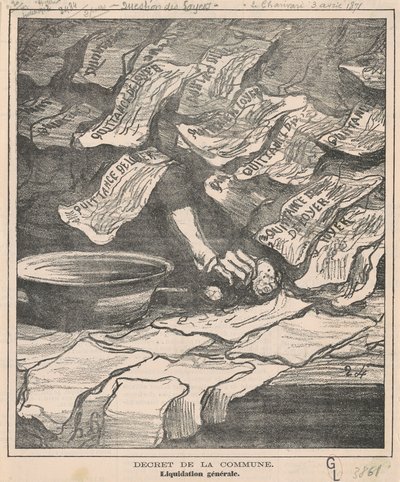 Dekret der Kommune von Honoré Daumier