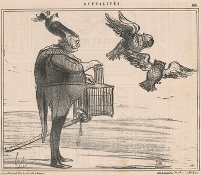 Zwei Uhus losgelassen ... auf Sewastopol von Honoré Daumier