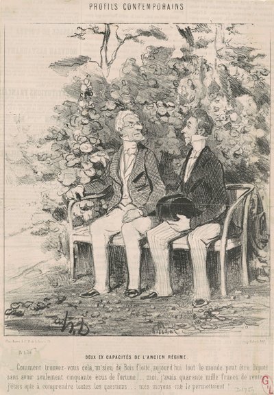Zwei aus der Kapazität des alten Regimes von Honoré Daumier