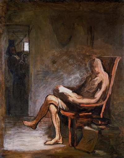 Don Quixote liest von Honoré Daumier