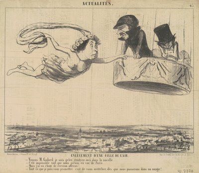Entführung eines Luftmädchens von Honoré Daumier