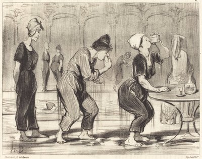 Zwischen zwei Tauchgängen von Honoré Daumier