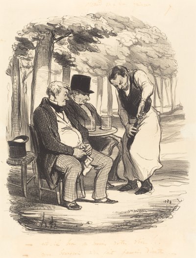 Ist Ihr Wein wenigstens gut!... von Honoré Daumier