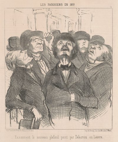 Das neue Deckengemälde begutachten ... von Honoré Daumier