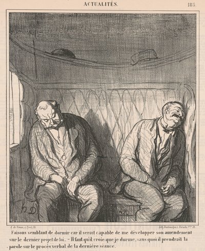 Tun wir so, als ob wir schlafen ... von Honoré Daumier
