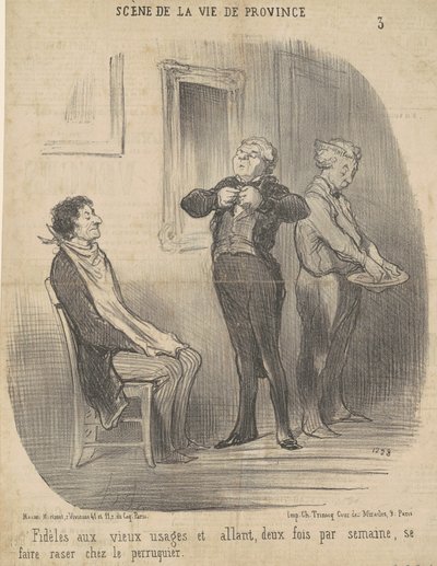 Treue zu alten Bräuchen... von Honoré Daumier