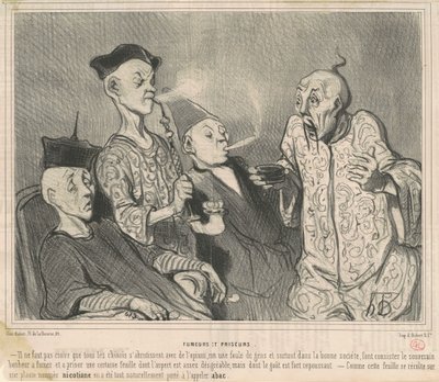 Raucher und Schnupfer von Honoré Daumier
