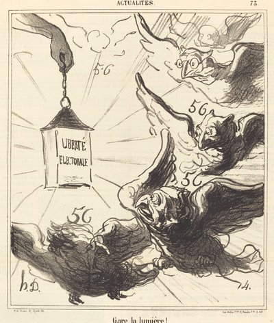 Achtung auf das Licht! von Honoré Daumier