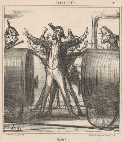 Halt!!! von Honoré Daumier