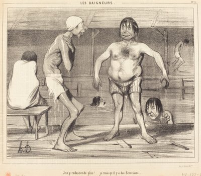 Ich gehe nicht mehr runter!... ich glaube... von Honoré Daumier
