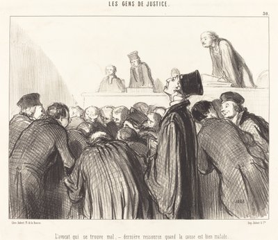 Der Anwalt, dem schlecht wird von Honoré Daumier