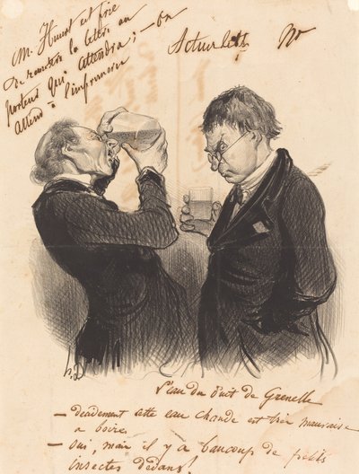 Das Wasser des Brunnens von Grenelle von Honoré Daumier