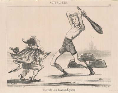 Der Herkules der Champs-Elysées von Honoré Daumier