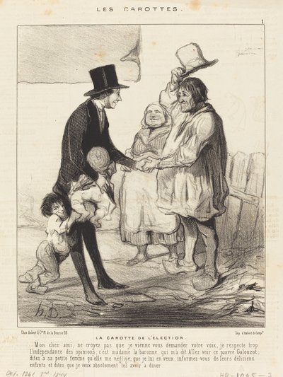 Die Karotte der Wahl von Honoré Daumier