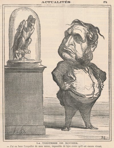 Die Traurigkeit von Rouher von Honoré Daumier