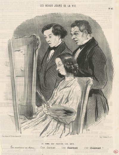 Die Dame, die die Künste pflegt von Honoré Daumier