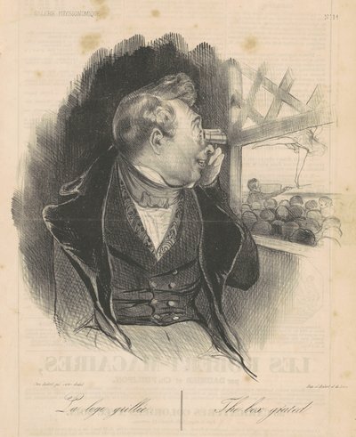 Die Loge mit Gitter von Honoré Daumier