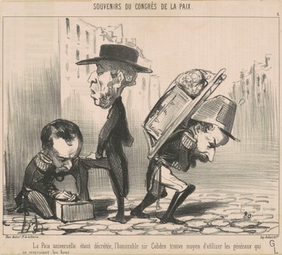 Der universelle Frieden wurde verkündet ... von Honoré Daumier