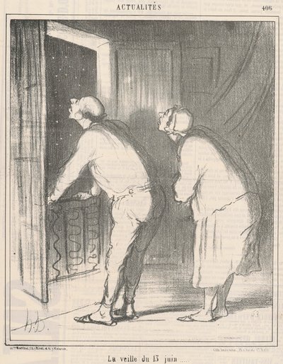 Der Vorabend des 13. Juni von Honoré Daumier