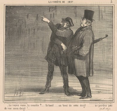 Sehen Sie den Kometen? Da oben... von Honoré Daumier
