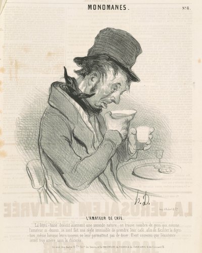 Der Kaffeeliebhaber von Honoré Daumier