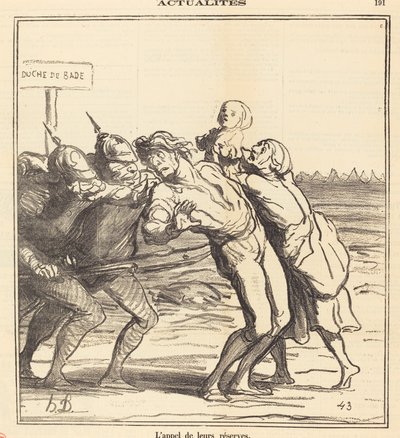 Der Ruf ihrer Reserven von Honoré Daumier