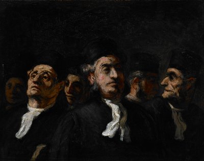 Anwaltstreffen, ca. 1860 von Honoré Daumier