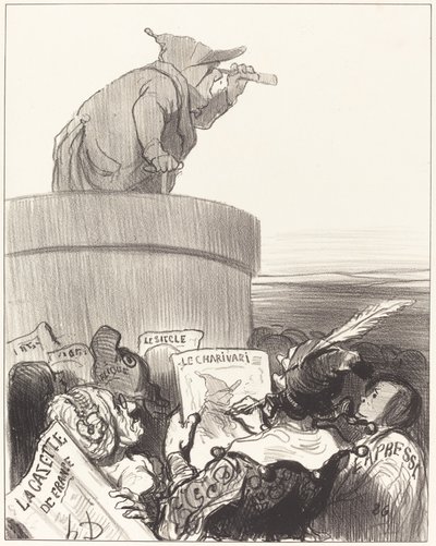 Le Constitutionnel betrachtet den politischen Horizont von Honoré Daumier