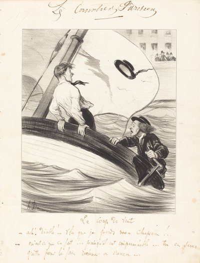 Der Windstoß von Honoré Daumier