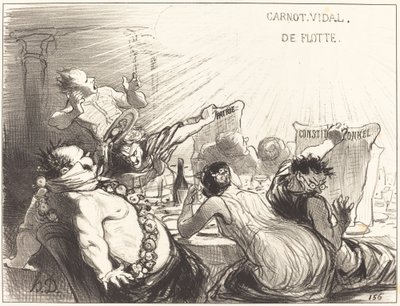 Das Festmahl des Belsazar von Honoré Daumier