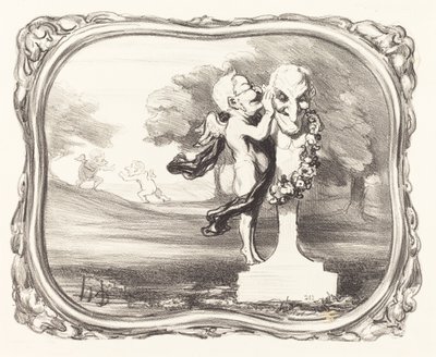 Das Geheimnis dem Gott Faun anvertraut von Honoré Daumier
