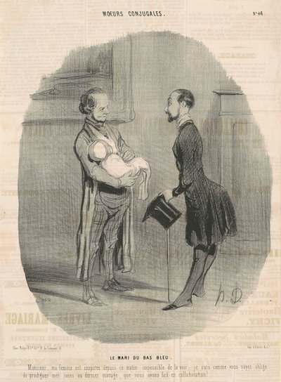 Der Ehemann des Blaustrumpfs... von Honoré Daumier