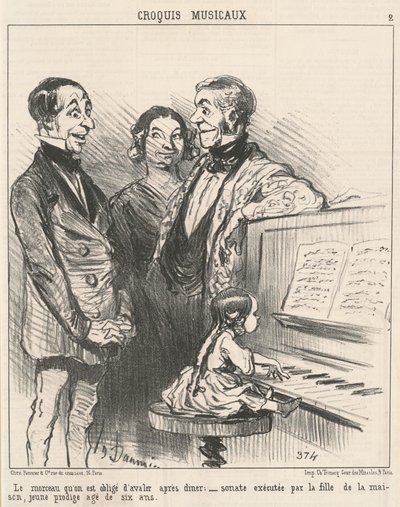 Das Stück, das man schlucken muss... von Honoré Daumier