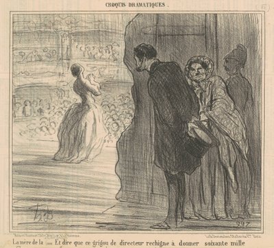Die Mutter der Sängerin von Honoré Daumier