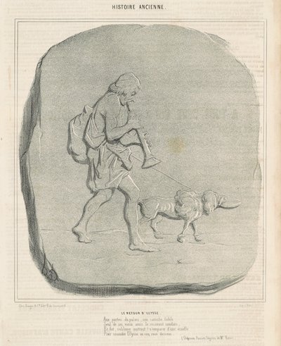 Die Rückkehr des Odysseus von Honoré Daumier