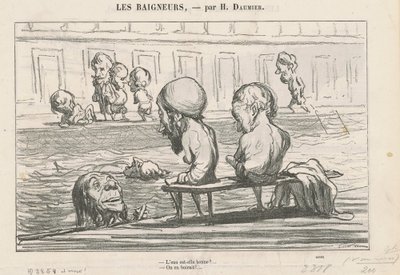 Ist das Wasser gut? ... / Ein volles Wasser von Honoré Daumier