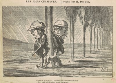 Die hübschen Jäger von Honoré Daumier