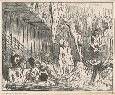 Die Bäder für vier Sous von Honoré Daumier